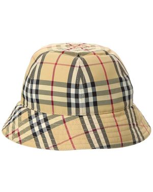 Burberry Check Bucket Hat - Natural
