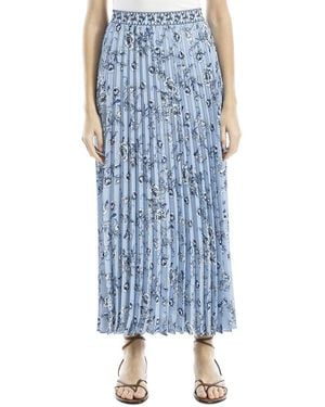 Max Studio Pleated Maxi Skirt - Blue