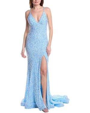 Jovani Emeblished Gown - Blue