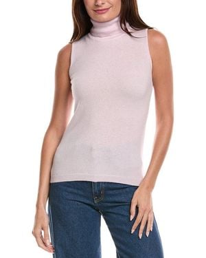 Forte Turtleneck Cashmere Sweater Vest - Purple