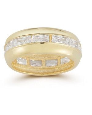Chloe and Madison 14k Over Silver Cz Ring - White