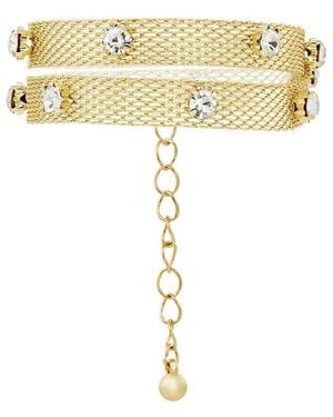 Savvy Cie Plated Cz Wrap Bracelet - Metallic