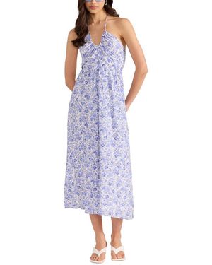 MINKPINK Evelyn Halter Midi Dress - Blue