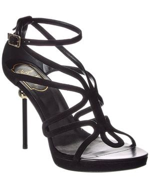 Roger Vivier Suede Sandal - Black