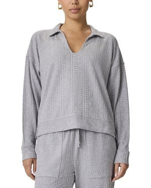 Splendid Polo Top - Grey