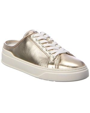 Stuart Weitzman Skater Mule Leather Trainer - White