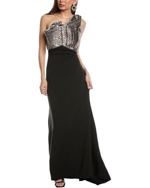 Badgley Mischka Sculptural Gown - Black