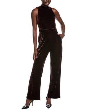 Reiss Dori Velvet Jumpsuit - Black