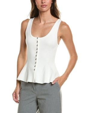 Toccin Eden Fit & Flare Tank Top - White