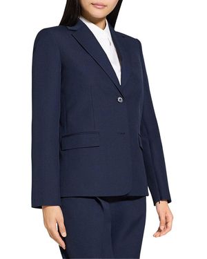Theory Zip Sleeve Wool-Blend Jacket - Blue