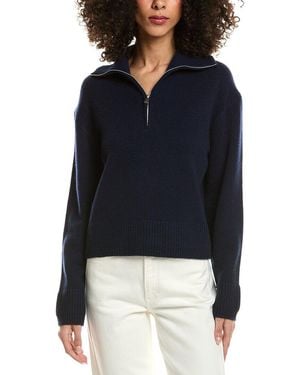 Jonathan Simkhai Andes 1/2-Zip Cashmere Pullover - Blue
