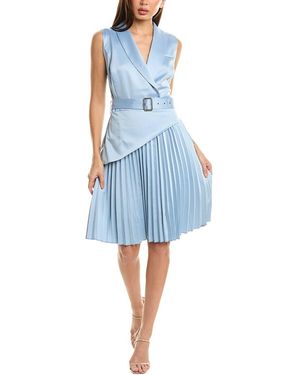 Pascale La Mode Accordion Pleated Mini Dress - Blue