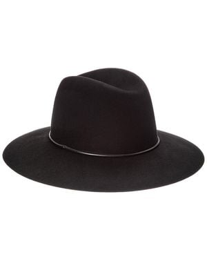 Phenix Short Brim Wool Fedora - Black