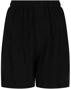 Balenciaga Tropical Flower Silk Pyjama Short - Black