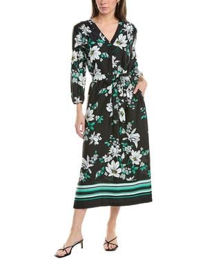 Jones New York Tie Waist Midi Dress - Green