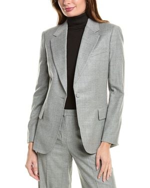 Theory Fitted Wool Blazer - Grey