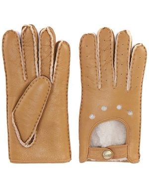 Australia Luxe Sheepskin Moto Gloves - Brown