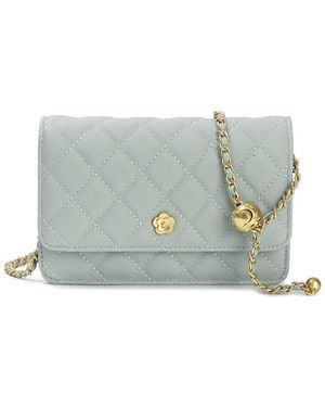 Tiffany & Fred Paris Quilted Leather Crossbody - Gray