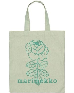 Marimekko Vankka Vihkiruusu Placement Shopper Tote - Green