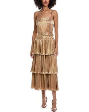 Mac Duggal Ruffle Tiered Buckle Detail Dress - Multicolor