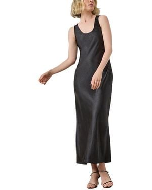 Lilla P Satin Bias Maxi Dress - Black
