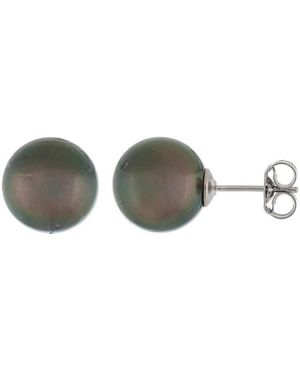Masako Pearls 14k 11-12mm Tahitian Pearl Earrings - Multicolour