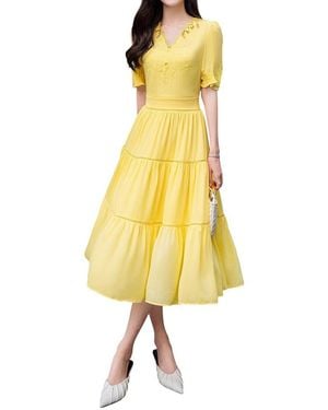 BURRYCO Midi Dress - Yellow