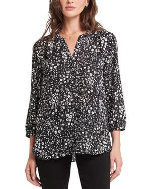 NYDJ Pintuck Blouse - Black