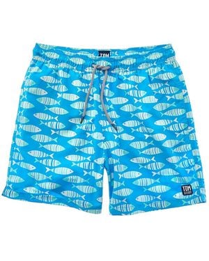 Tom & Teddy Fish Swim Trunk - Blue