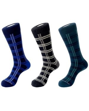 Unsimply Stitched 3-Pack Crew Socks - Blue
