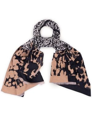 Saachi Animal Print Reversible Bandana - Black