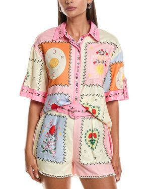 LUXE ALWAYS Linen-Blend Shirt - White