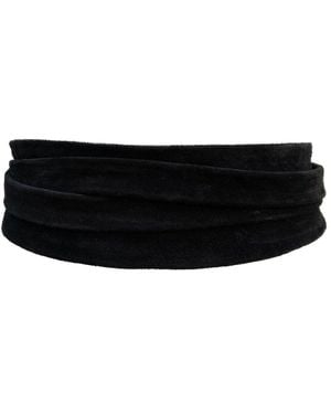 Ada Classic Wrap Leather Belt - Black