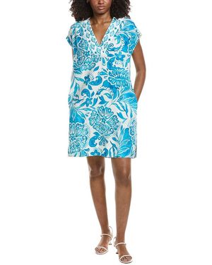 Johnny Was Wide Placket Dolman Dress - Blue