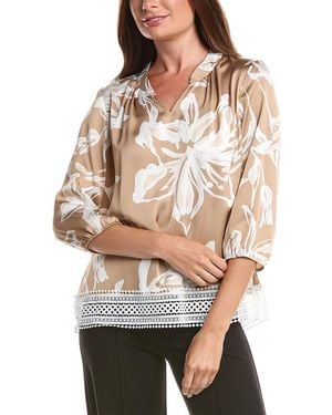 Joseph Ribkoff 3/4-Sleeve Blouse - Natural