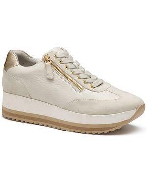 Johnston & Murphy Gracie Leather & Suede Trainer - White