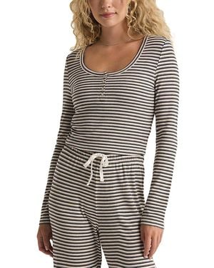 Z Supply Constance Stripe Top - Grey