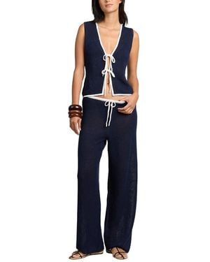 Onia Linen Drawstring Pant - Blue