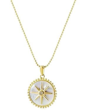 Jane Basch Plated Mandala Necklace - Metallic