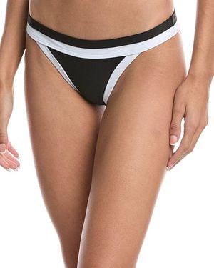 MILLY Positano Colourblock Bikini Bottom - Black