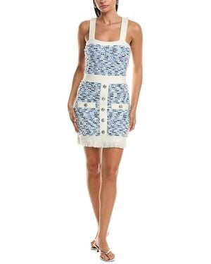 MILLY Tweed Mini Dress - Blue