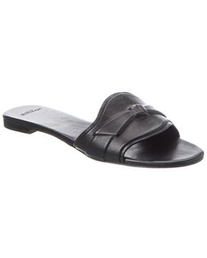Alexandre Birman Padded Clarita Leather Slide - Black