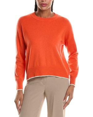 N.Peal Cashmere Relaxed Crewneck 100% Cashmere Jumper - Orange