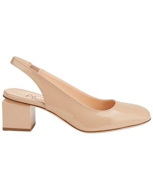 Agl Attilio Giusti Leombruni Angie Sling B Patent Slingback - Natural