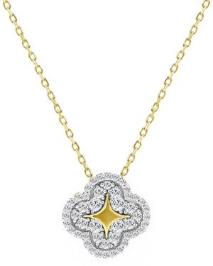 Brilliant Bloom 14K 0.33 Ct. Tw. Lab-Grown Diamond Pendant - Metallic