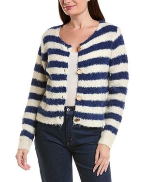 ANNA KAY Costello Dots Cashmere-Blend Cardigan - Blue