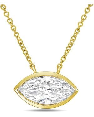 Diana M. Jewels Diana M. 14K 12.00 Ct. Tw. Lab-Grown Diamond Pendant Necklace - Metallic
