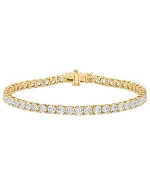 Lab Grown Diamonds 14K 15.00 Ct. Tw. Lab-Grown Diamond Tennis Bracelet - Metallic