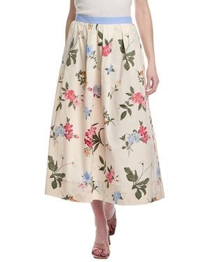Ellen Tracy Poplin Maxi Skirt - White