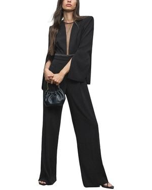 Reiss Evora Wide Leg Jumpsuit - Black